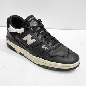 New Balance 550 Leather Sneakers Mens 10.5 Panda Black & White